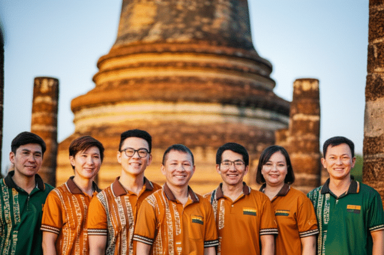 เสื้อพิมพ์ลาย สุโขทัย โดยโรงงาน KDC SPORT