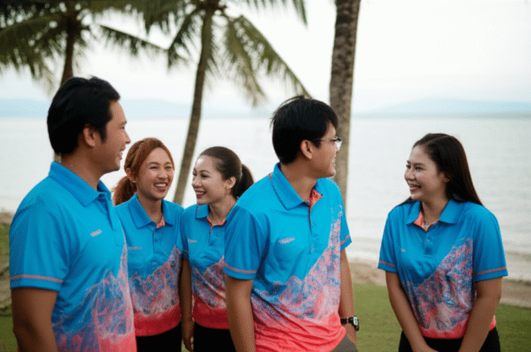 รับผลิตเสื้อพิมพ์ลายชุมพร โดยโรงงาน KDC SPORT