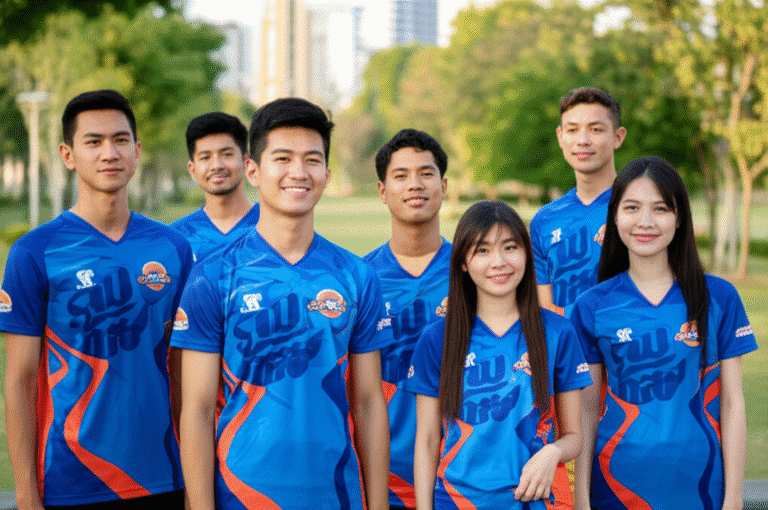 รับผลิตเสื้อพิมพ์ลายมหาสารคาม โดยโรงงาน KDC SPORT