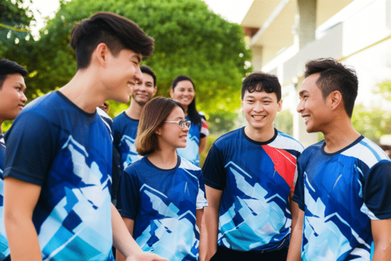 รับผลิตเสื้อพิมพ์ลายสมุทรสาคร โดยโรงงาน KDC SPORT