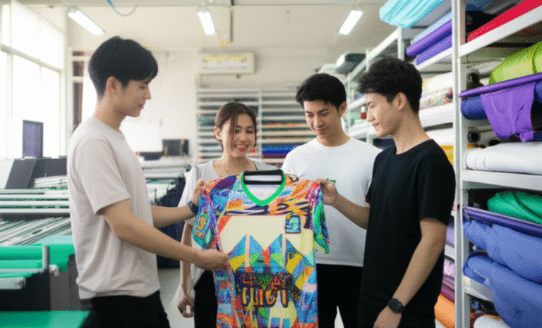 รับผลิตเสื้อพิมพ์ลายสุรินทร์ โดยโรงงาน KDC SPORT