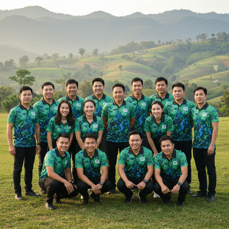 รับผลิตเสื้อพิมพ์ลาย แม่ฮ่องสอน โดยโรงงาน KDC SPORT