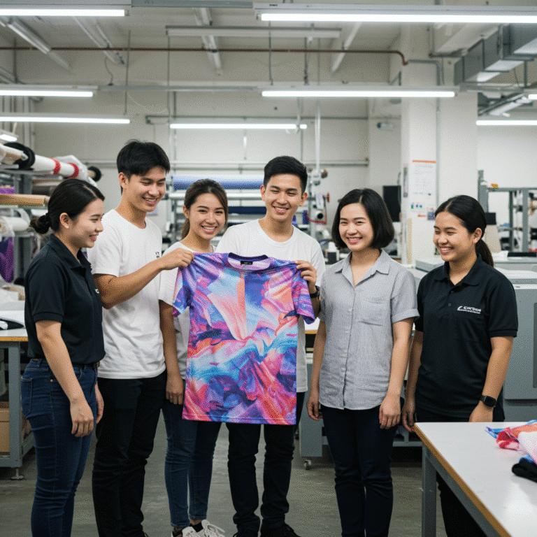 รับผลิตเสื้อพิมพ์ลาย ลพบุรี โดยโรงงาน KDC SPORT