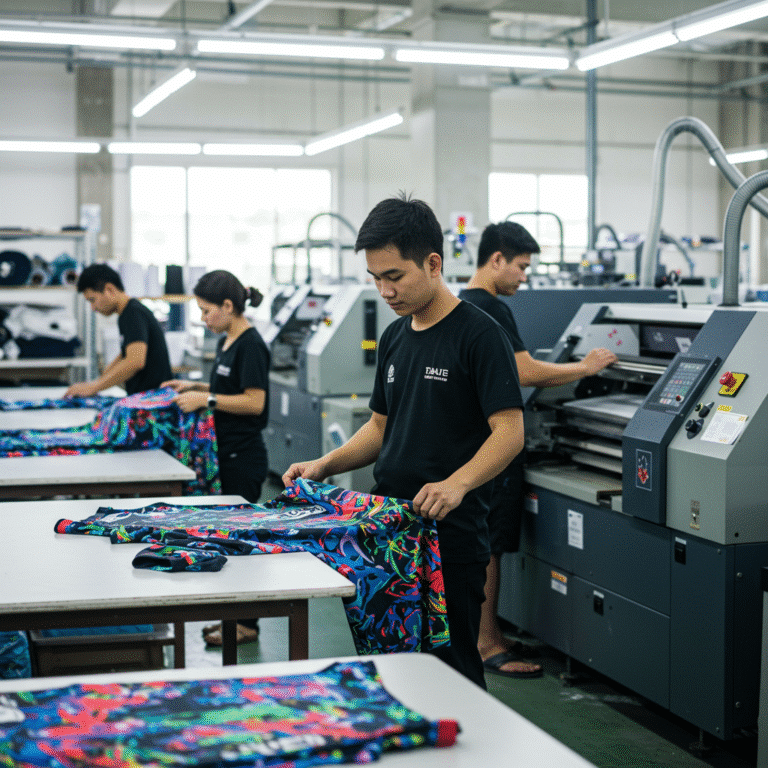 รับผลิต เสื้อพิมพ์ลาย มุกดาหาร โดยโรงงาน KDC SPORT