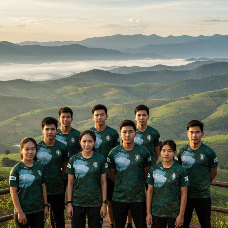 รับผลิต เสื้อพิมพ์ลาย แม่ฮ่องสอน โดยโรงงาน KDC SPORT