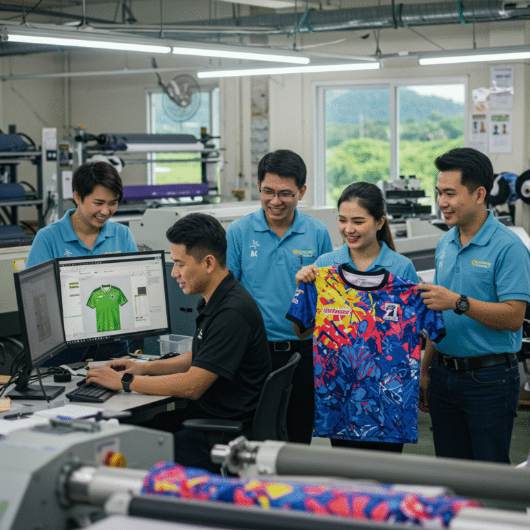 รับผลิต เสื้อพิมพ์ลาย เลย โดยโรงงาน KDC SPORT