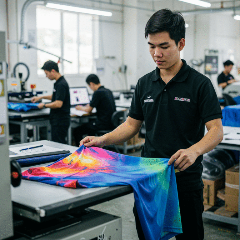 รับผลิต เสื้อพิมพ์ลาย ศรีสะเกษ โดยโรงงาน KDC SPORT