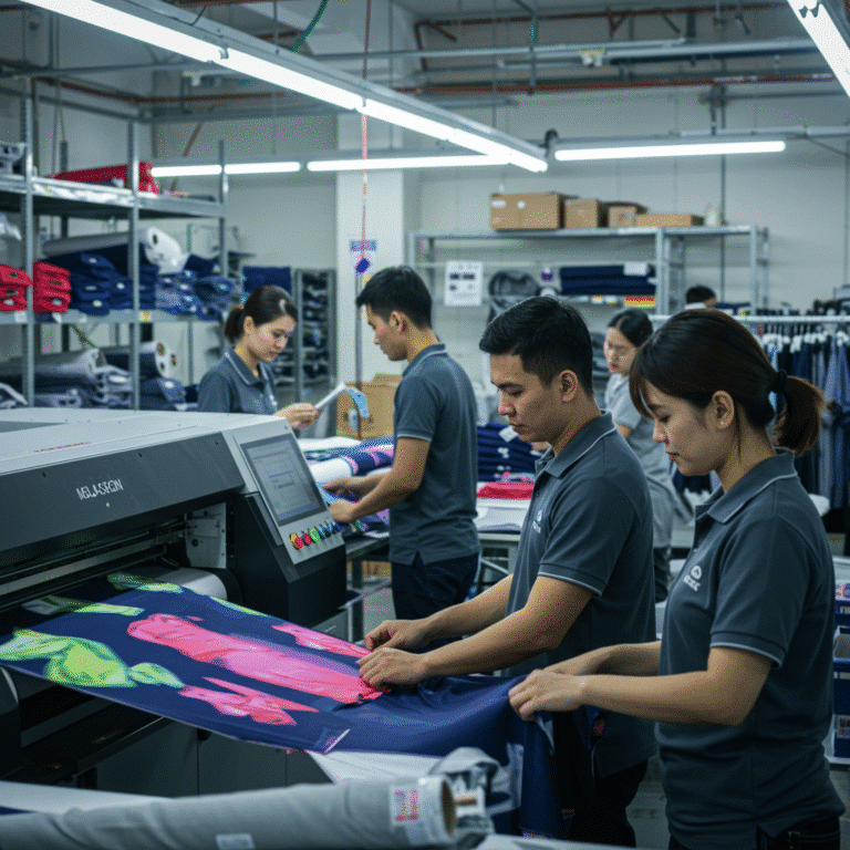 รับผลิต เสื้อพิมพ์ลาย สมุทรสาคร โดยโรงงาน KDC SPORT