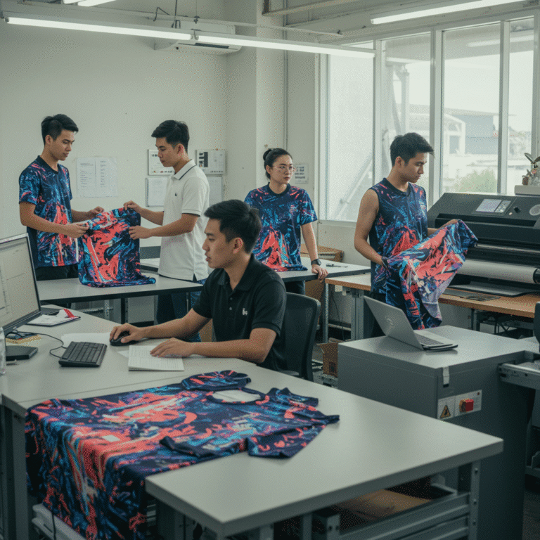 รับผลิต เสื้อพิมพ์ลาย สระแก้ว โดยโรงงาน KDC SPORT