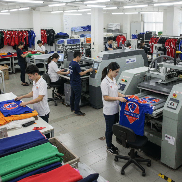 รับผลิต เสื้อพิมพ์ลาย อ่างทอง โดยโรงงาน KDC SPORT