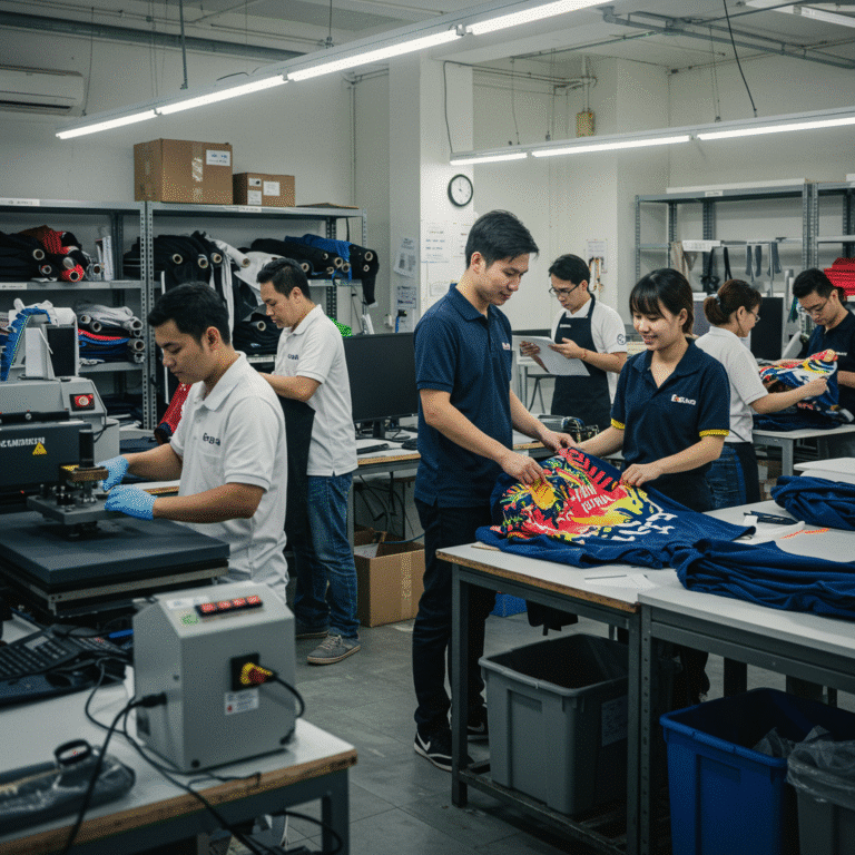 รับผลิต เสื้อพิมพ์ลาย ชลบุรี โดยโรงงาน KDC SPORT