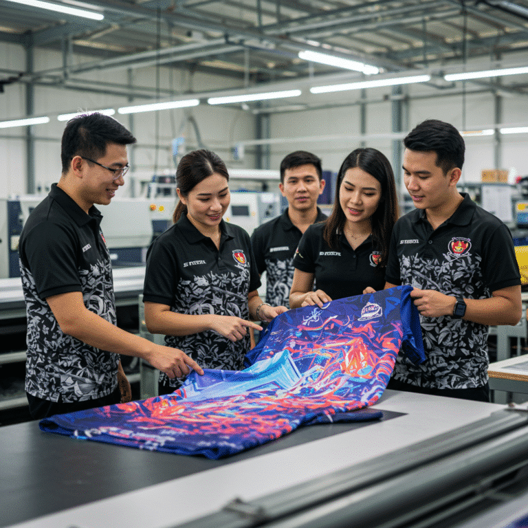 รับผลิต เสื้อพิมพ์ลาย ชลบุรี โดยโรงงาน KDC SPORT