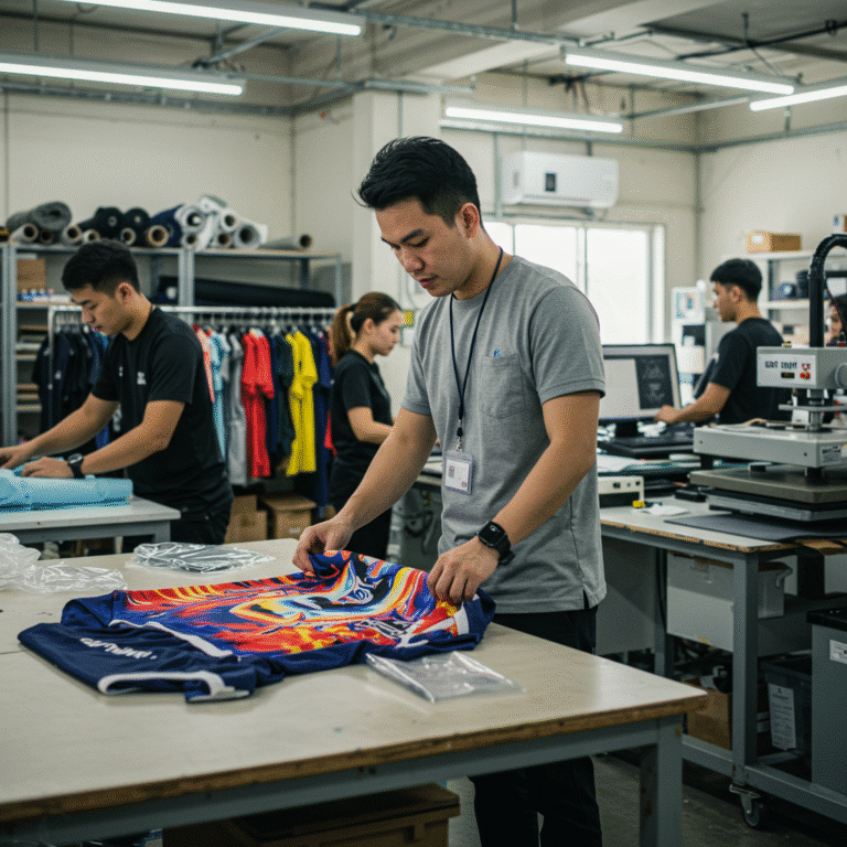 รับผลิต เสื้อพิมพ์ลาย ชุมพร โดยโรงงาน KDC SPORT