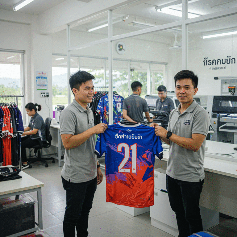 รับผลิต เสื้อพิมพ์ลาย น่าน โดยโรงงาน KDC SPORT