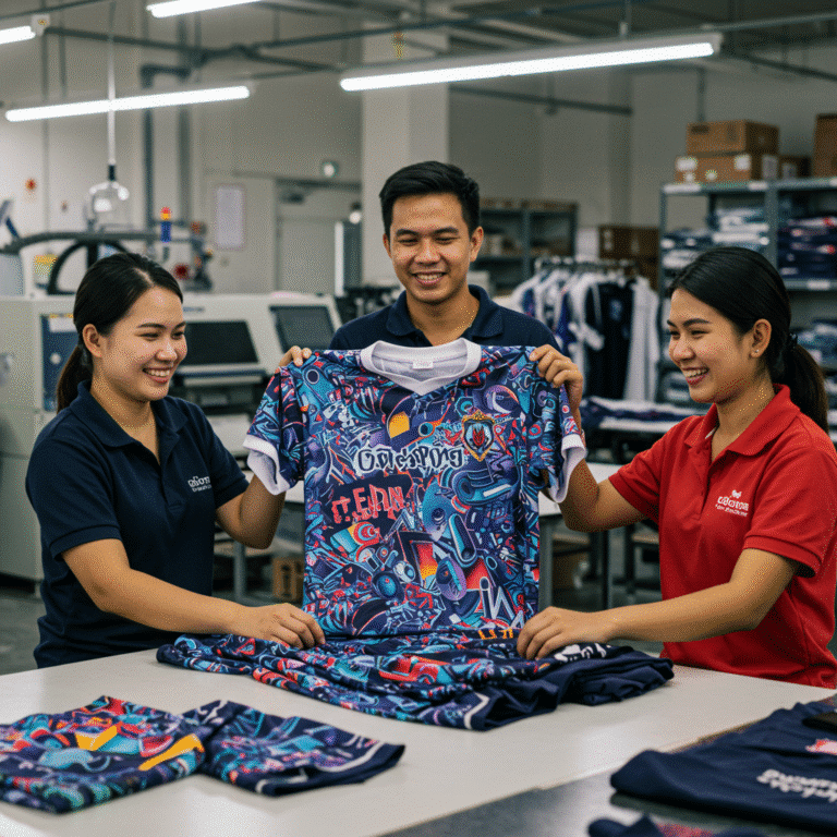 รับผลิต เสื้อพิมพ์ลาย ระนอง โดยโรงงาน KDC SPORT