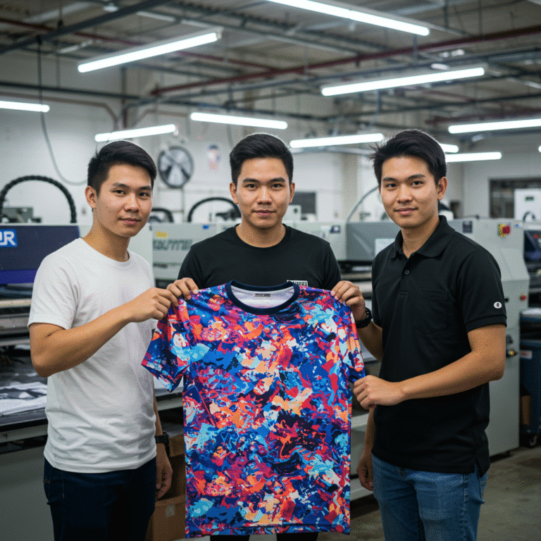 รับผลิต เสื้อพิมพ์ลาย ระยอง โดยโรงงาน KDC SPORT