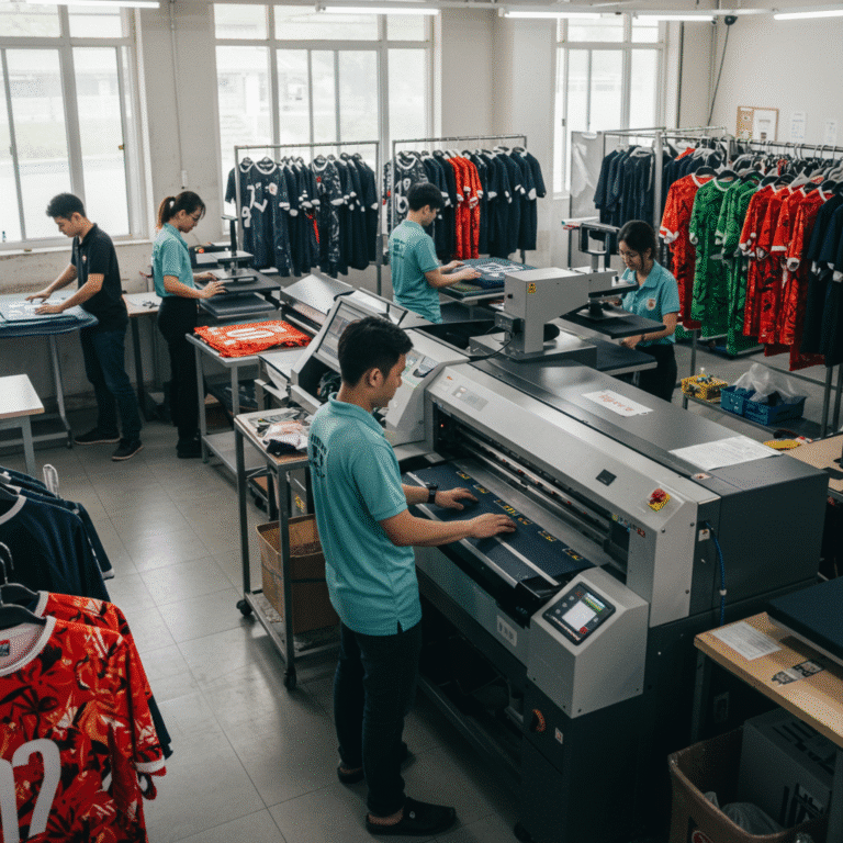 รับผลิต เสื้อพิมพ์ลาย ลพบุรี โดยโรงงาน KDC SPORT