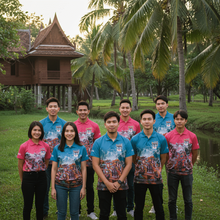รับผลิต เสื้อพิมพ์ลาย สมุทรสงคราม โดยโรงงาน KDC SPORT