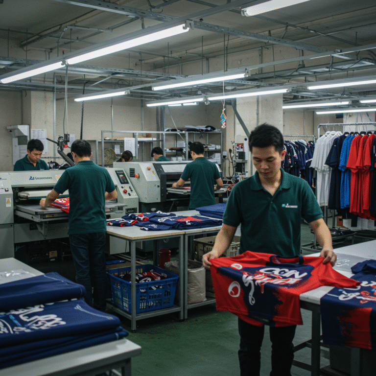 รับผลิต เสื้อพิมพ์ลาย สมุทรสาคร โดยโรงงาน KDC SPORT