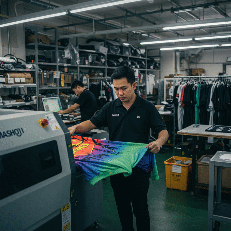 รับผลิต เสื้อพิมพ์ลาย สมุทรสาคร โดยโรงงาน KDC SPORT