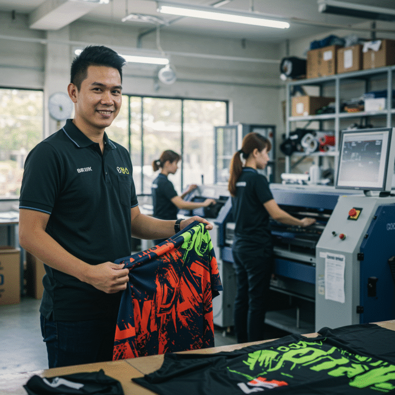 รับผลิต เสื้อพิมพ์ลาย สุโขทัย โดยโรงงาน KDC SPORT