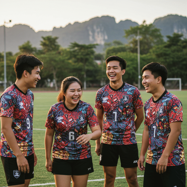 เสื้อกีฬาพิมพ์ลาย ตรัง ผลิตโดย KDC SPORT