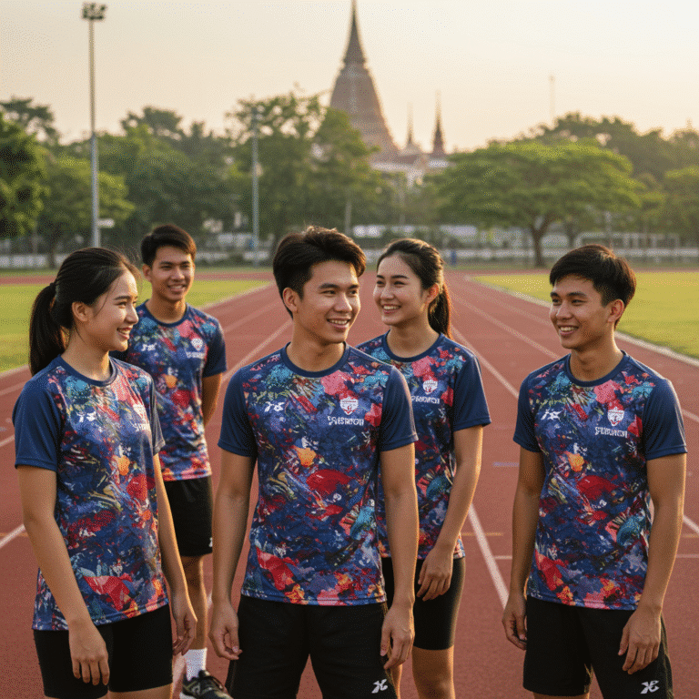 เสื้อกีฬาพิมพ์ลาย นครปฐม ผลิตโดย KDC SPORT