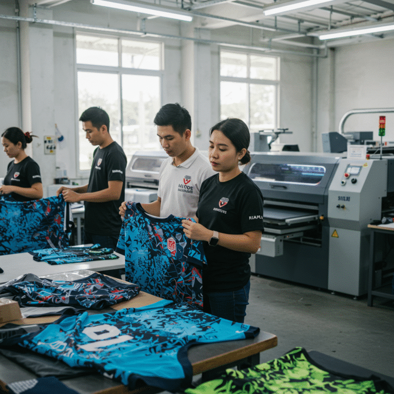 เสื้อกีฬาพิมพ์ลาย นนทบุรี ผลิตโดย KDC SPORT