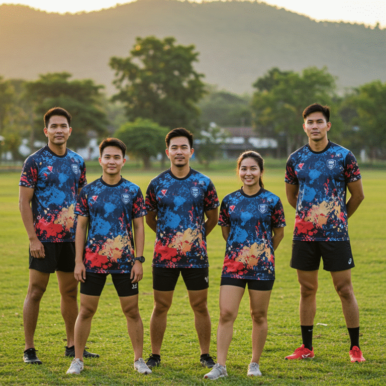 เสื้อกีฬาพิมพ์ลาย ปราจีนบุรี ผลิตโดย KDC SPORT