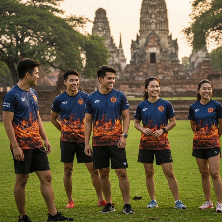 เสื้อกีฬาพิมพ์ลาย พระนครศรีอยุธยา ผลิตโดย KDC SPORT