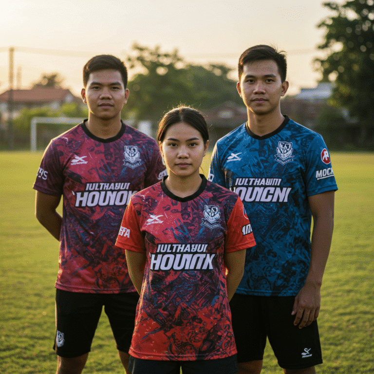 เสื้อกีฬาพิมพ์ลาย เพชรบุรี ผลิตโดย KDC SPORT