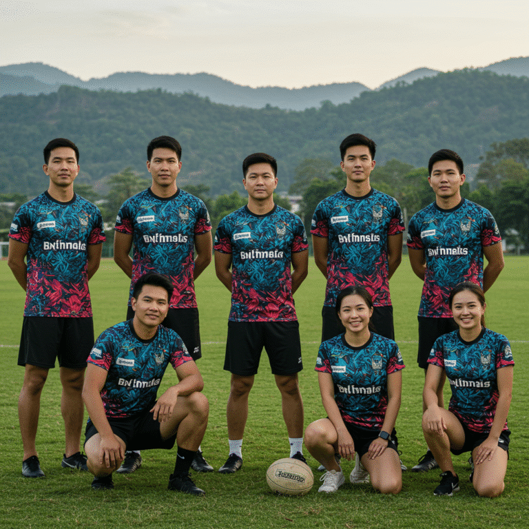 เสื้อกีฬาพิมพ์ลาย ระนอง ผลิตโดย KDC SPORT