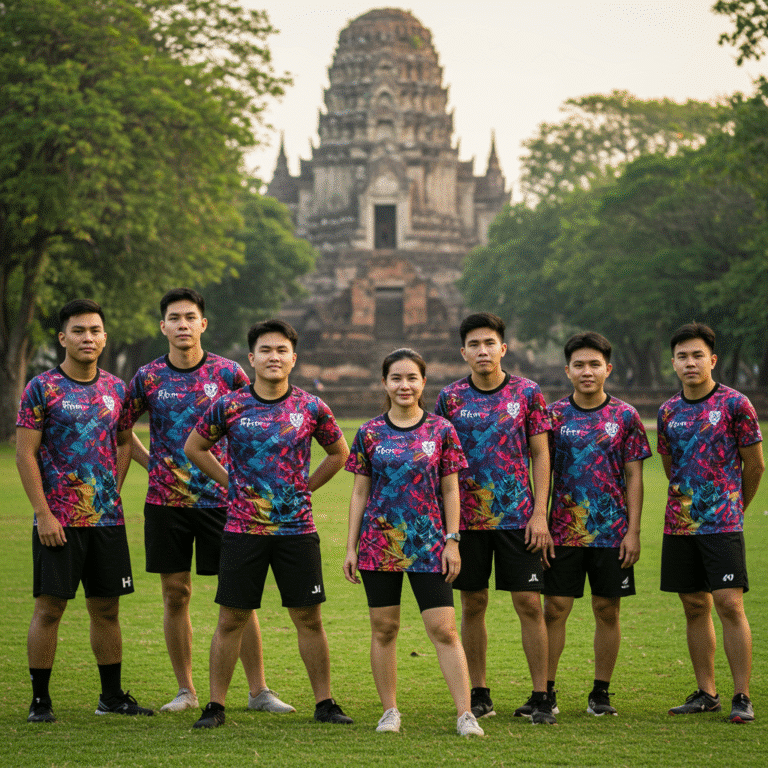 เสื้อกีฬาพิมพ์ลาย ลพบุรี ผลิตโดย KDC SPORT