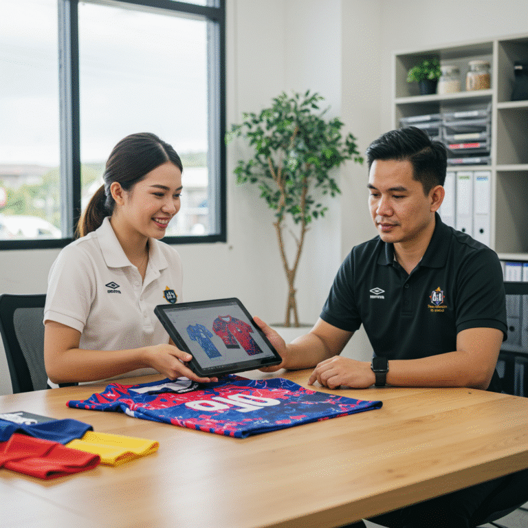 เสื้อกีฬาพิมพ์ลาย ลำพูน ผลิตโดย KDC SPORT