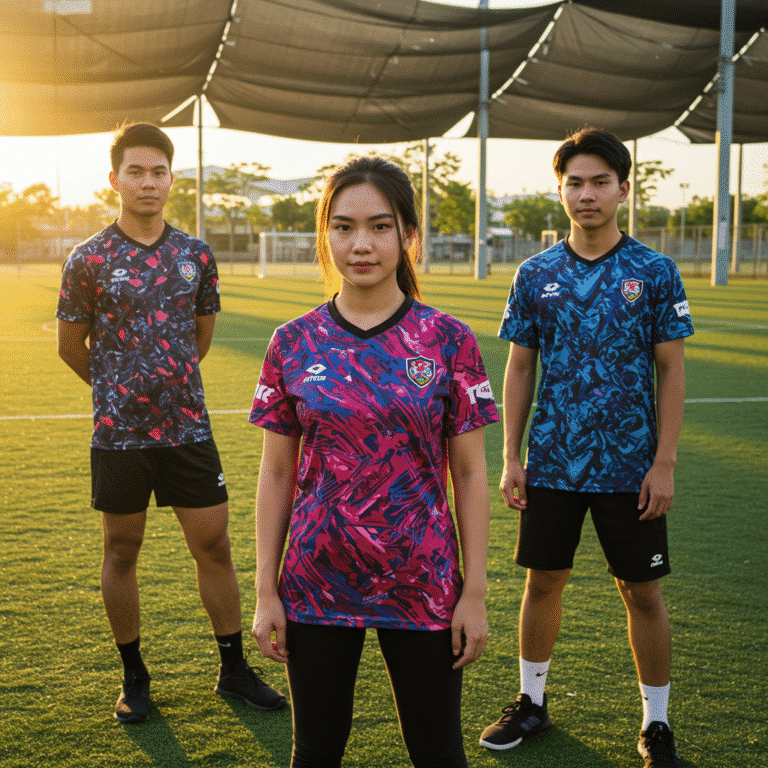 เสื้อกีฬาพิมพ์ลาย สมุทรสาคร ผลิตโดย KDC SPORT