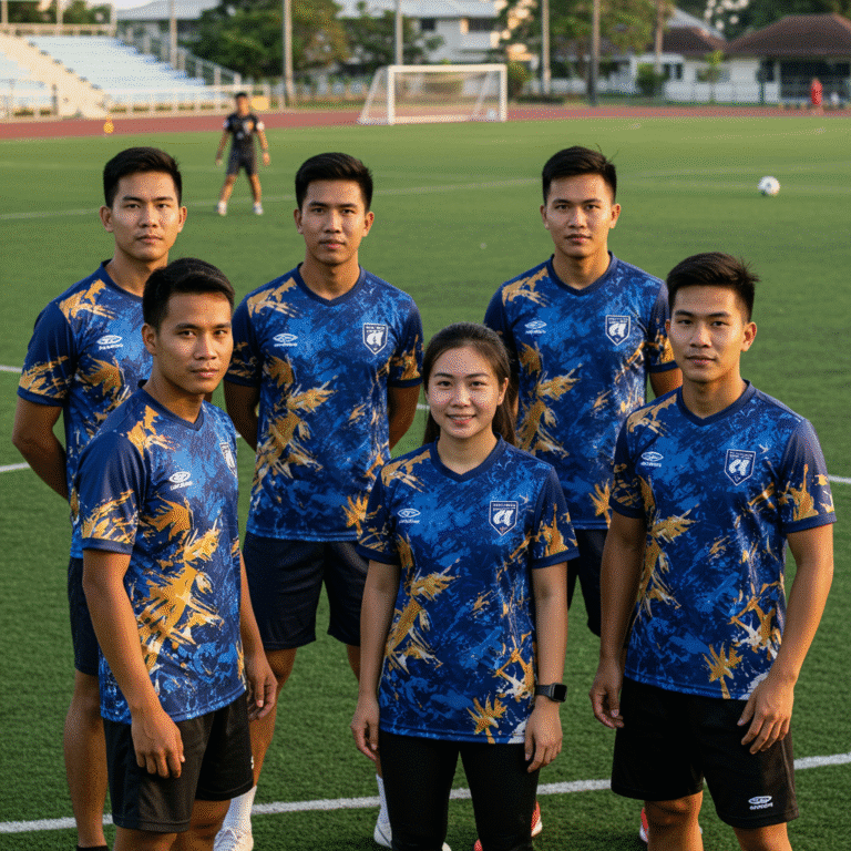 เสื้อกีฬาพิมพ์ลาย สุพรรณบุรี ผลิตโดย KDC SPORT