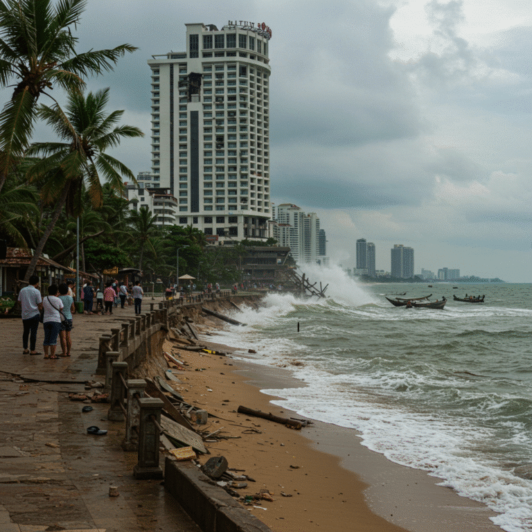 พัทยาจมน้ำ! หาดในตำนานหาย โรงแรมหรูใกล้พัง