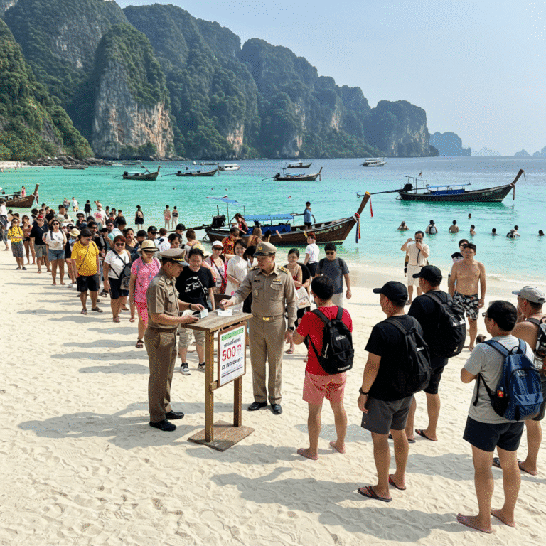 เกาะพีพีแตก! เก็บภาษีนักท่องเที่ยวหัวละ 500 บาท