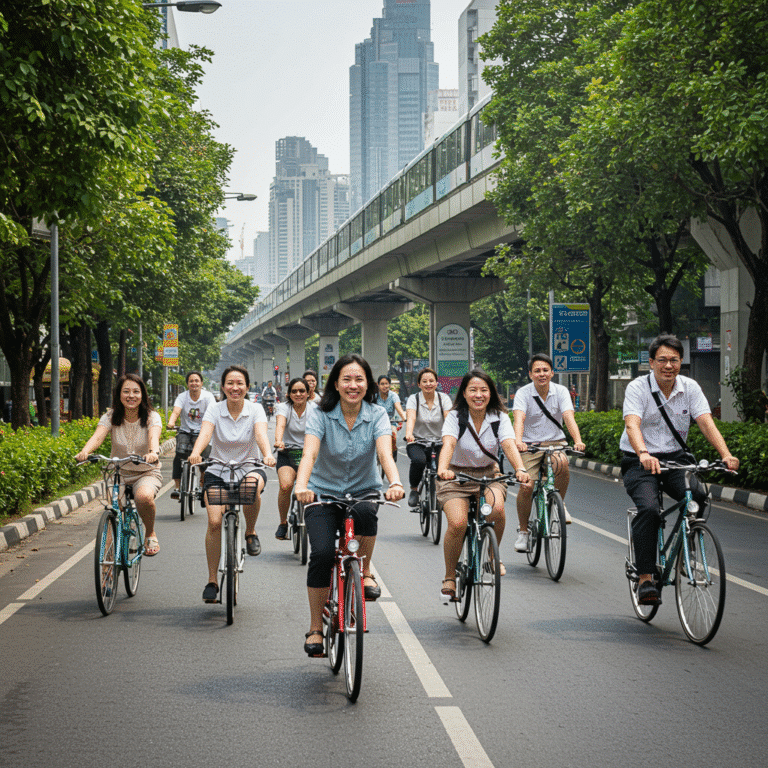 วัน Car Free Day! ชวนคนกรุงปั่นจักรยาน-ใช้รถไฟฟ้าฟรี