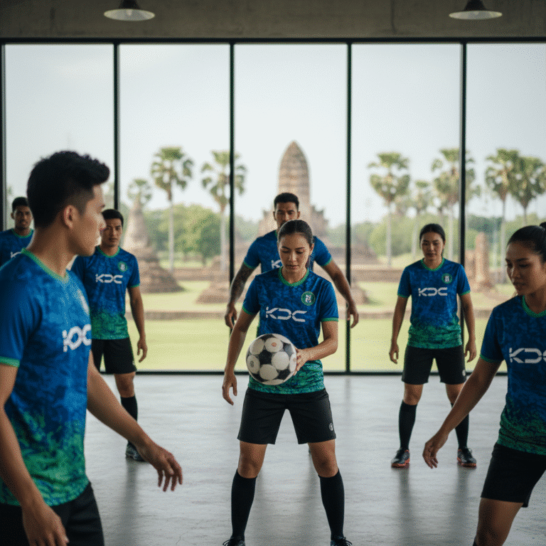 รับผลิตเสื้อพิมพ์ลาย ตราสัญลักษณ์ จังหวัดพระนครศรีอยุธยา ผลิตโดย KDC SPORT