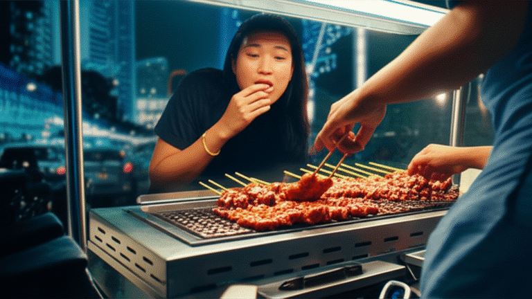 หมูปิ้งแล็บมาแล้ว! สตรีทฟู้ดไทยในโลกอนาคต