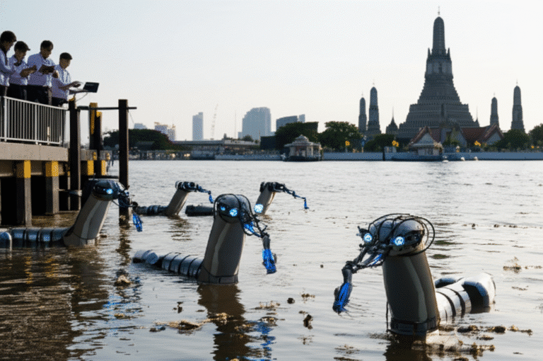 กทม. ส่ง ‘พญานาค AI’ ล้างขยะเจ้าพระยา