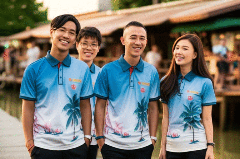 เสื้อพิมพ์ลายสมุทรสงคราม โดยโรงงาน KDC SPORT