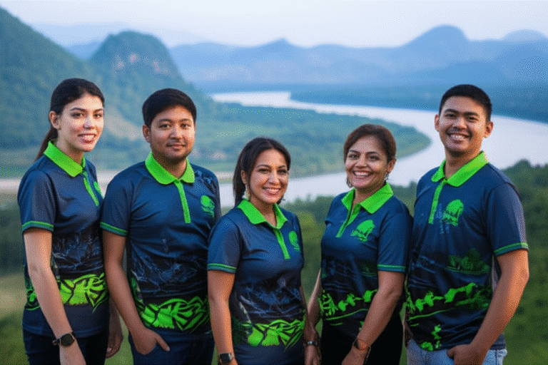 เสื้อพิมพ์ลาย กาญจนบุรี โดยโรงงาน KDC SPORT