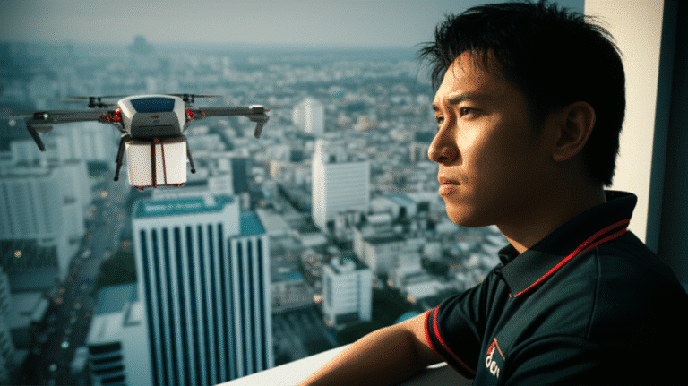 ไรเดอร์มีหนาว! AI ‘เหยี่ยวเวหา’ ส่งของข้ามตึก