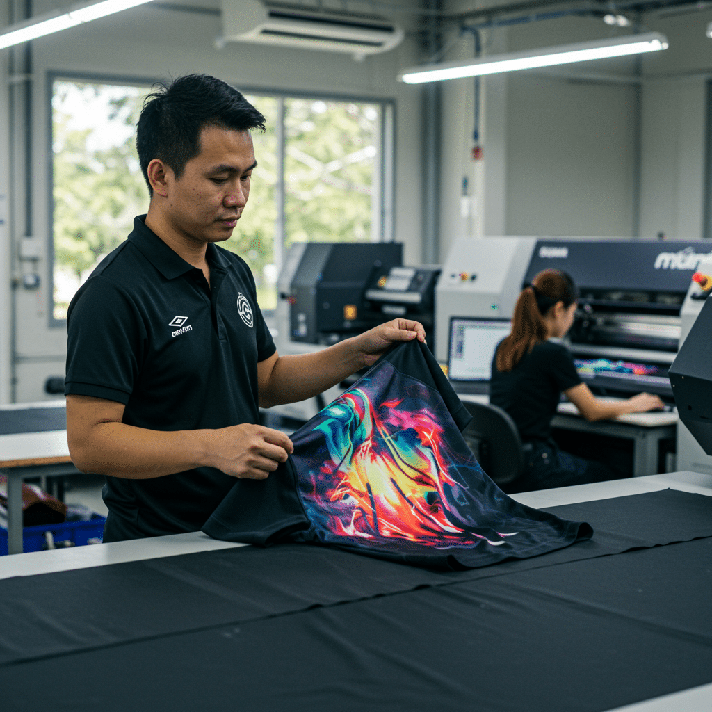 เทคโนโลยีการผลิตและคุณภาพของเสื้อกีฬาพิมพ์ลาย