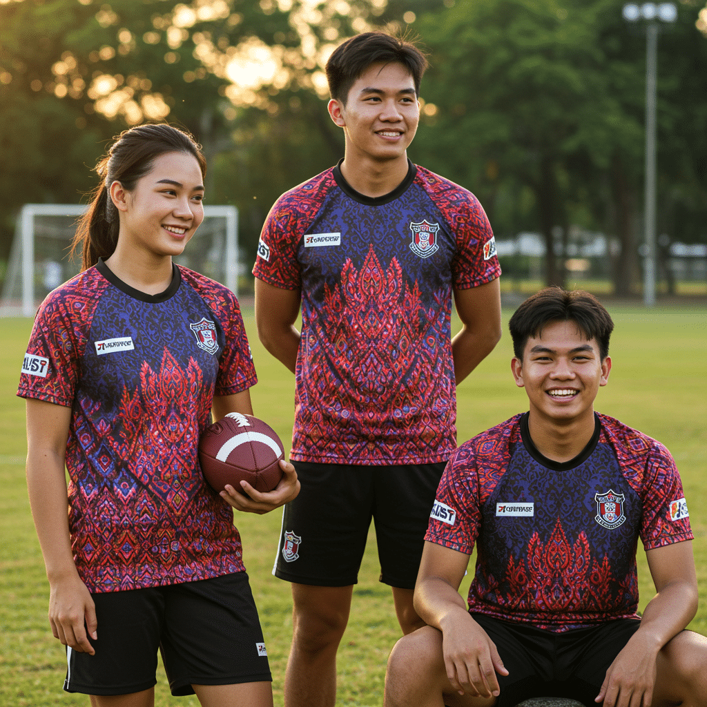 ภาพรวมของเสื้อกีฬาพิมพ์ลายในจังหวัดศรีสะเกษ