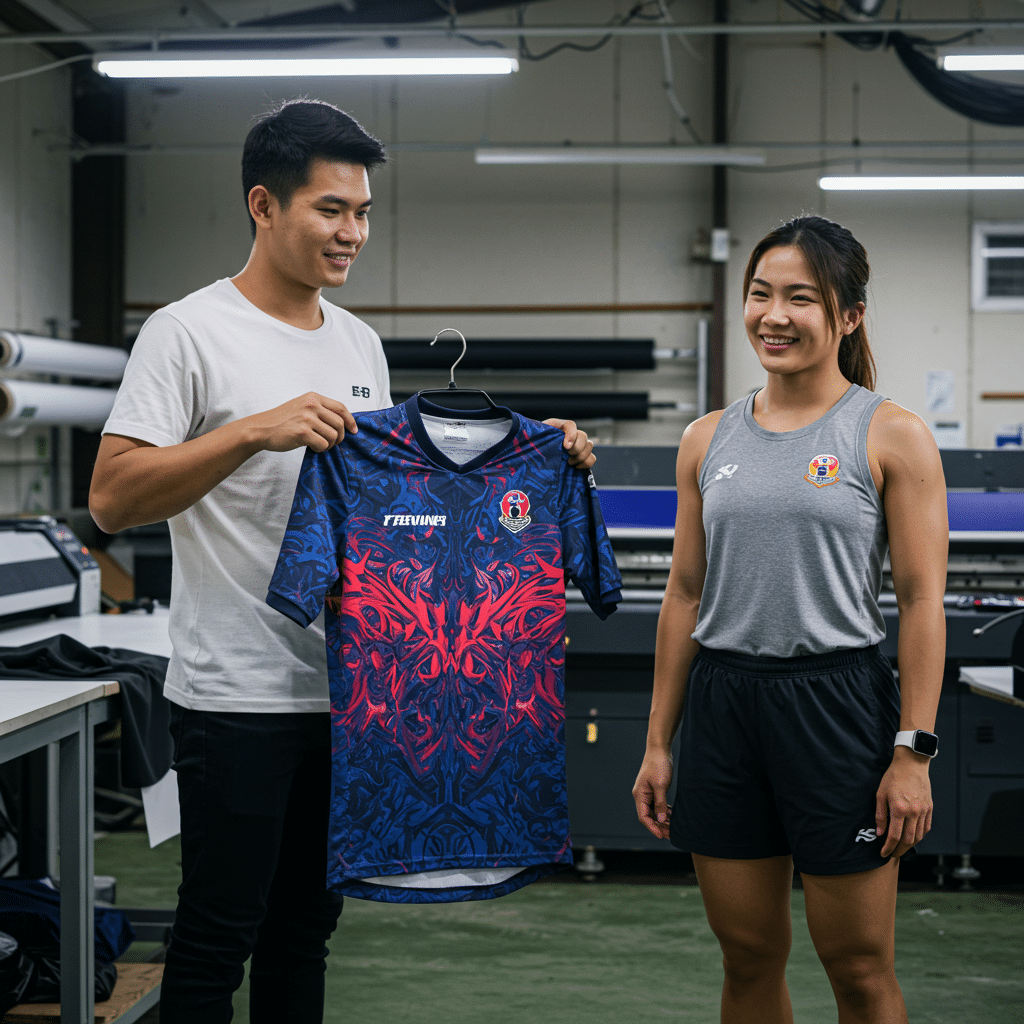 เทคโนโลยีการผลิตเสื้อกีฬาพิมพ์ลายสมัยใหม่