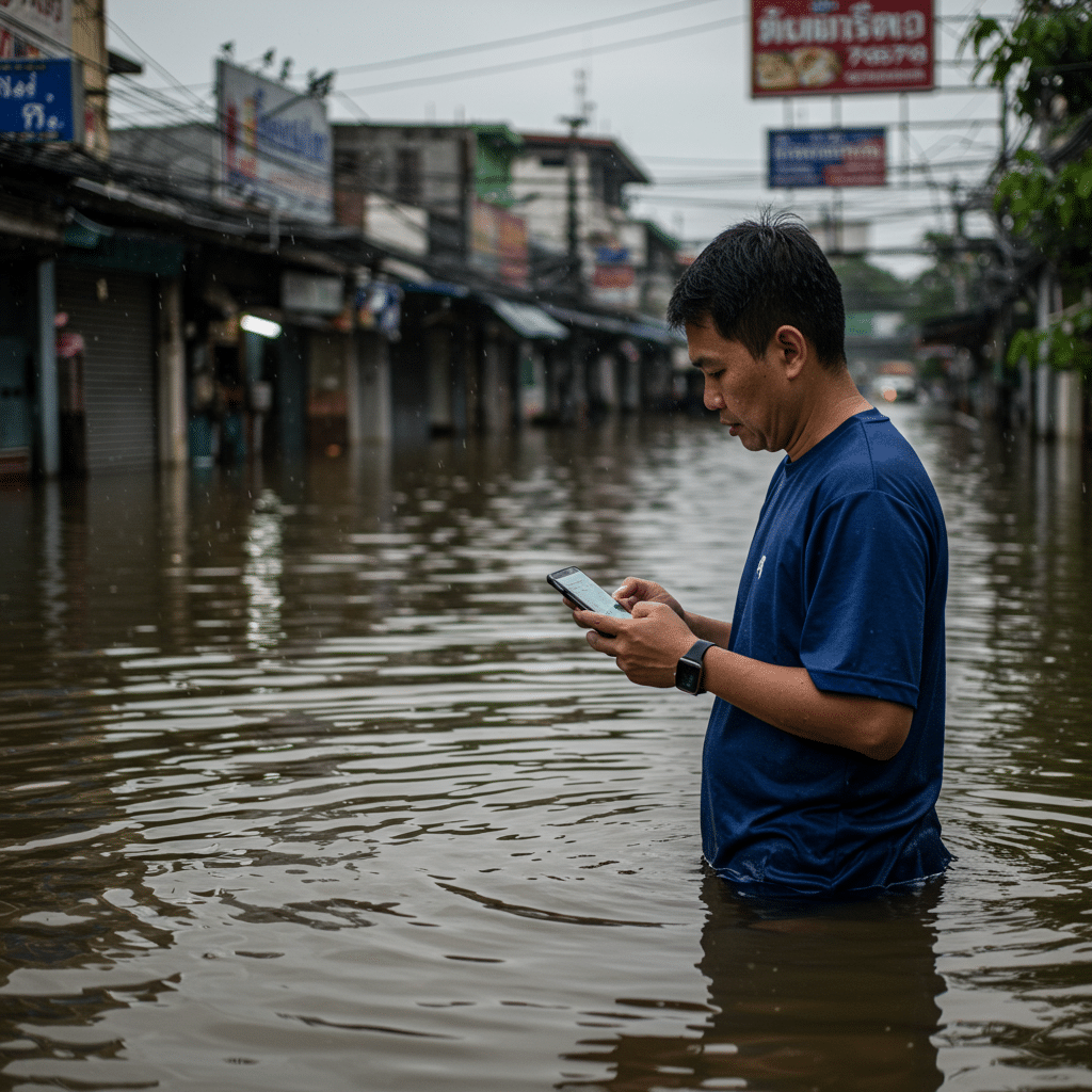 แอปพลิเคชันจำเป็นสำหรับติดตามสถานการณ์น้ำท่วม