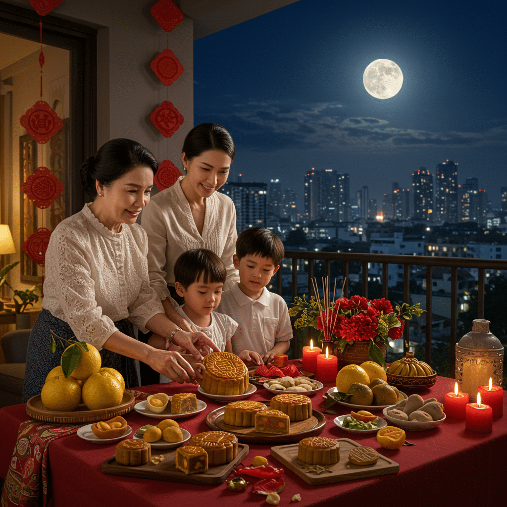 การเตรียมพิธีและวิธีไหว้พระจันทร์ 2568 ฉบับสมบูรณ์